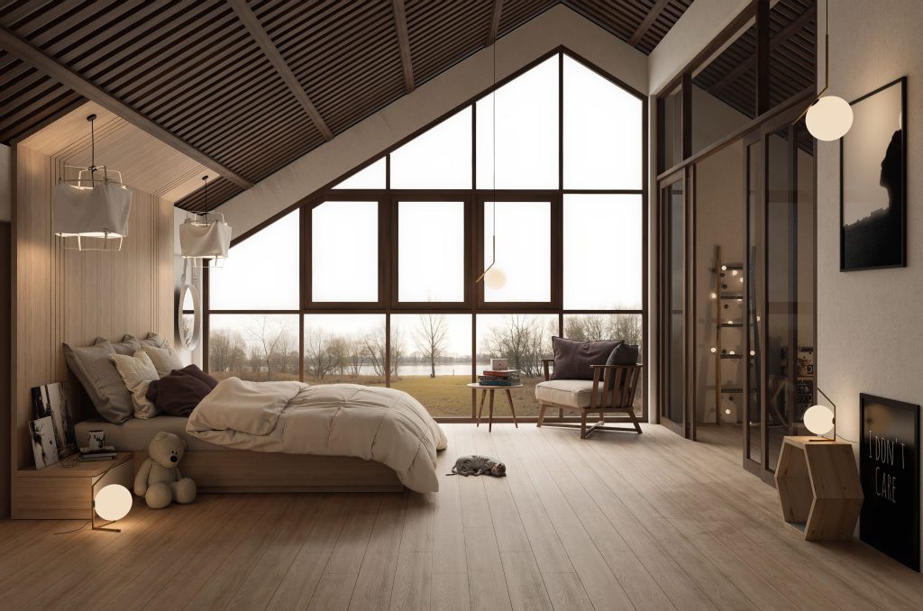 warm natural bedroom