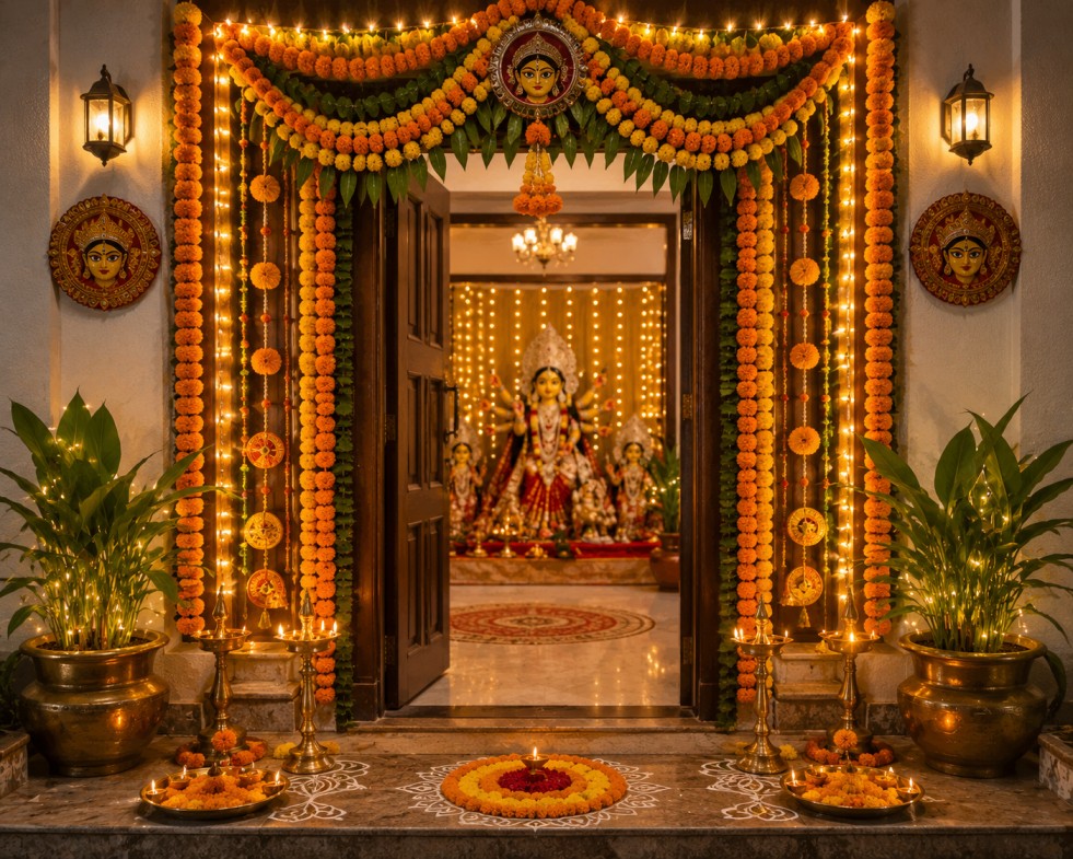 durga puja decoration